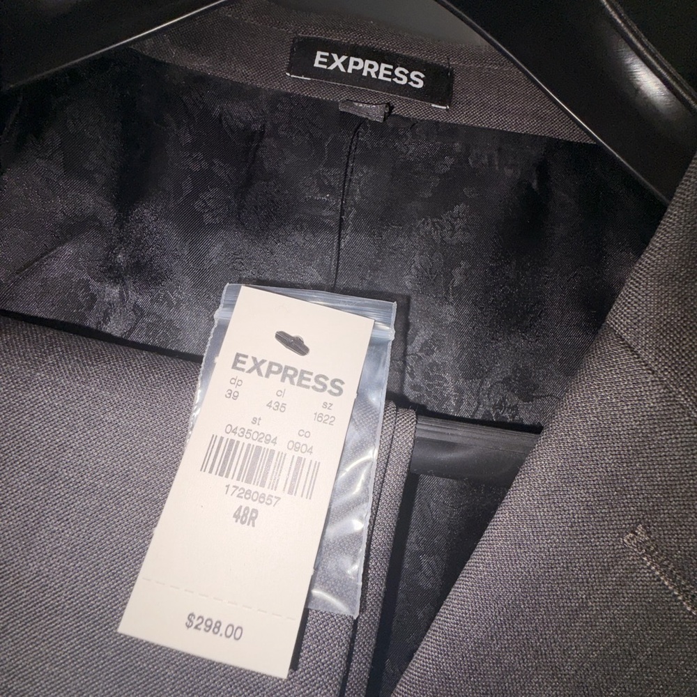 Express Men's Gray Two-Button Suit Set - Picture 4 of 4